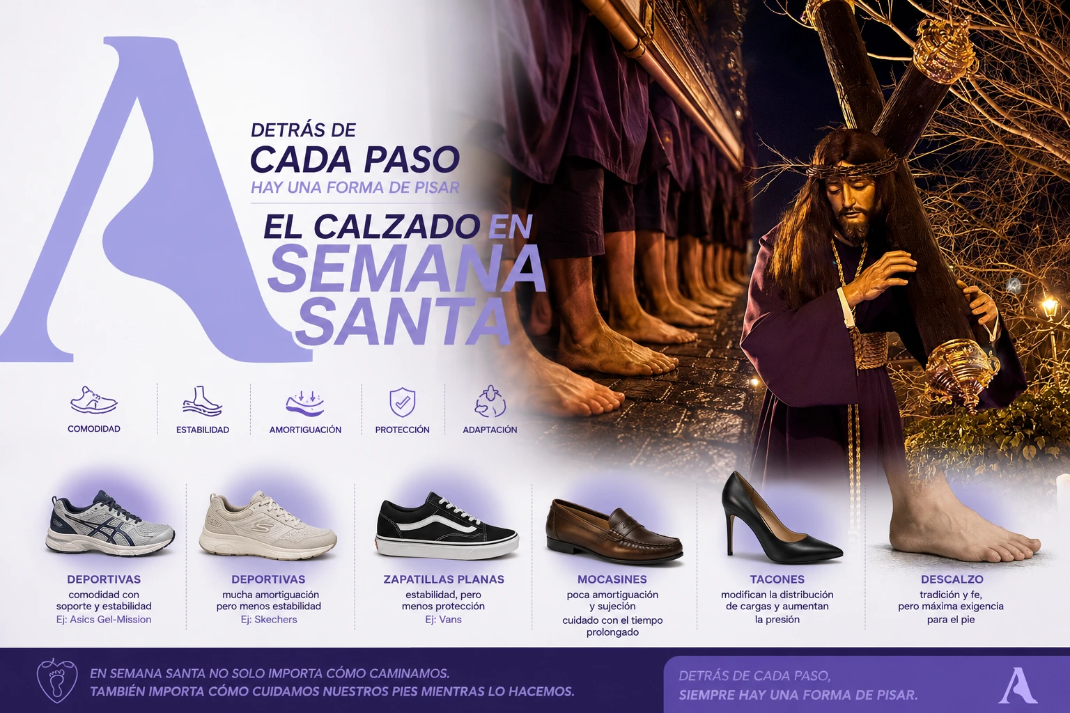 Detrás de cada paso hay una forma de pisar: el calzado en Semana Santa
